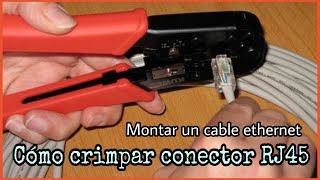 CÓMO CRIMPAR UN CONECTOR RJ45  CONSTRUCCIÓN CABLE ETHERNET [upl. by Myca]