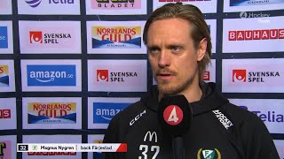 Magnus Nygren inför kvartsfinal 4  Intervju  Rögle BK  Färjestad BK  Kvart 4  20240327 [upl. by Enneibaf]