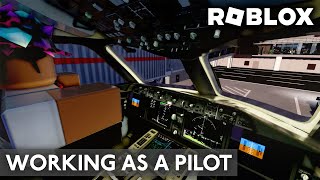 WORKING AS A PILOT ON A ROBLOX AIRLINE [upl. by Markos]