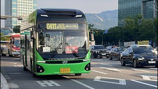 원속도 주행 서울 지선버스 Seoul Bus 0411 양재꽃시장 Yangjae Flower Mkt → 용산차고지 Yongsan Garage [upl. by Trip]