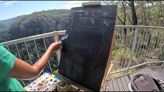 Painting Belmore Falls Plein Air [upl. by Atteynod]