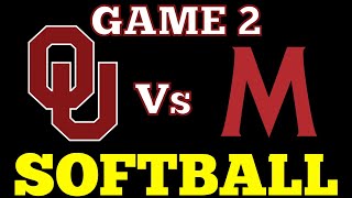 OU vs MACU Softball Game 2 2024 [upl. by Shepley492]