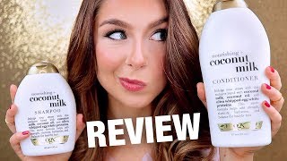 OGX Coconut Milk Shampoo amp Conditioner Review [upl. by Neehsar]