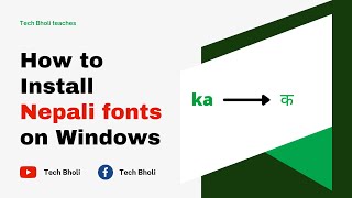 How To Install Nepali Font In Laptop [upl. by Odlavso]