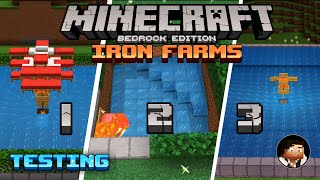 Testing Iron Farms In Minecraft Bedrock  Which One You Should Build [upl. by Elleon]