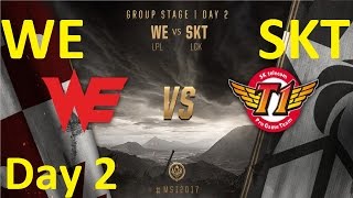 WE vs SKT Game 6 Highlights MSI 2017 Group Stage Day 2 [upl. by Pasol334]