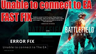 Battlefield 2042 Login Error Fix  Unable to connect to The EA [upl. by Atena]