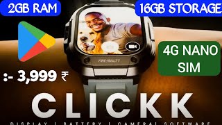 Fireboltt CLICKK Smartwatch 🔥  Fireboltt Clickk Android Smart Watch ⌚️  First Look Of CLICKK [upl. by Devine672]