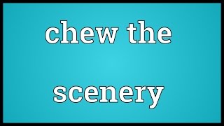 Chew the scenery Meaning [upl. by Kcirttap]