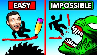 EASY vs IMPOSSIBLE STICKMAN RESCUE [upl. by Annekim]