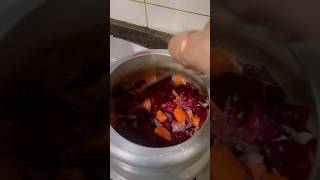 Beetroot and carrot curry recipebeet gajorer tarkaricocker style easy recipe [upl. by Hadeehsar]