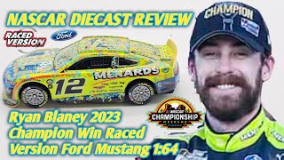 NASCAR Diecast Review ep786 Ryan Blaney 2023 Champion Win Raced Version Ford Mustang 164 [upl. by Gwenn]