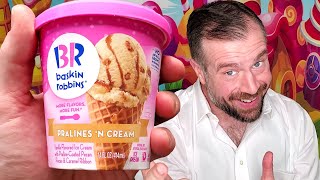 BaskinRobbins Pralines N Cream Ice Cream  What Even Is A Praline [upl. by Adnawt]