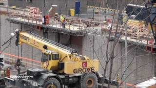 Construction of new Cavotec vacuum mooring system Welland Canal Lock 4 West [upl. by Eta]