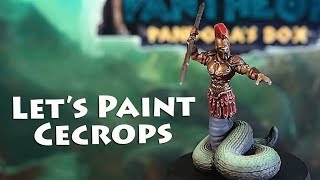 Painting Guide  Mythic Battles Pantheon Cecrops easy acrylics [upl. by Durning]