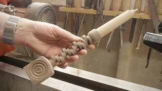 Multi Axis Wood Turning  The Crankshaft Candlestick [upl. by Assirim160]