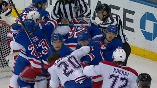 Feisty Game Between Rangers amp Canadiens [upl. by Novel]