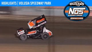 World of Outlaws NOS Energy Drink Sprint Cars Volusia Speedway Park February 12 2022  HIGHLIGHTS [upl. by Nyleve509]