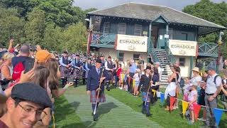 Pitlochry Highland Games Pipe Band Parade 2023 [upl. by Lynden]