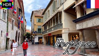 🇫🇷【HDR 4K】Perpignan Autumn Walk  SaintJean District October 2021 [upl. by Adnilreb]