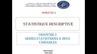 Séries statistiques doubles partie 13 [upl. by Aieken]