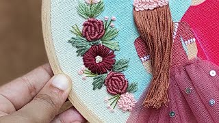 Easy Hand Embroidery Flower 🌸 Gossamer [upl. by Teplitz]