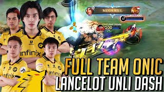 THIS IS HOW I MAXIMIZE LANCELOTS DASH  FULL TEAM ONIC MPL ROSTER [upl. by Eittik]