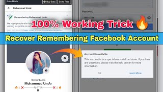 How To Recover Remembering Facebook Account  Recover Memorialized FB Account 2021  By Top Trick [upl. by Enalahs]