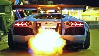 INSANE FLAMES Lamborghini Aventador LP7204 Ft Liberty WalkArmytrixAirrexForgiato [upl. by Mraz295]