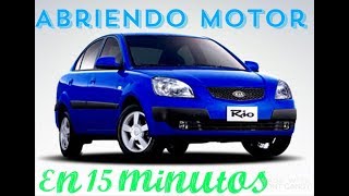 Kia Rio con Banda de tiempo rota parte 2Como desarmar motor Kia Rio [upl. by Ardnahs408]