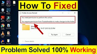 How To Fixed  Youll need to provide administrator permission to delete the folder [upl. by Hollander]