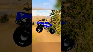 Drive a high speed monster truck jump and hit a tree gaming monstertruck beamngdrive shorts [upl. by Brout]