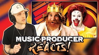 Music Producer Reacts to Ronald McDonald vs The Burger King Epic Rap Battles of History [upl. by Htebiram]