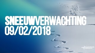 Sneeuwverwachting vrijdag 9 februari 2018 [upl. by Roseanne759]