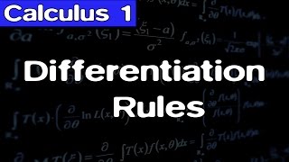 Calculus Basic Differentiation Rules  Lecture 16 [upl. by Eddana81]