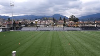 TRAVAUX  La pelouse installée au Stade Municipal [upl. by Skolnik]