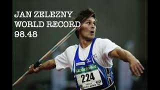 Javelin World Record  Jan Zelezny 9848 [upl. by Frear]