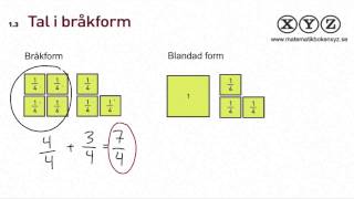 X 13 Tal i bråkform [upl. by Cirdla]