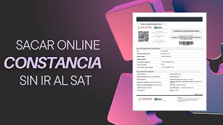 Como obtener CONSTANCIA de situación fiscal por internet desde el CELULAR y PC sin contraseña 2024 [upl. by Haonam]