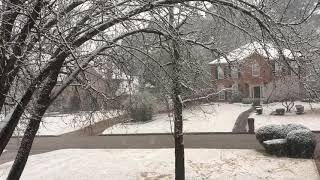 Snowing at Longview Texas 1102021 Part 2 [upl. by Irihs184]