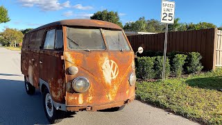 FIRST DRIVE IN OVER 40 YEARS  RESURRECTION RESTORATION 1962 VW Type 2 VanBus VW Kombi [upl. by Koo]