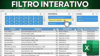 Como Fazer Filtro Interativo no Excel  Planilha com Segmentação de Dados Dinâmica [upl. by Lebar]