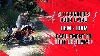 3 techniques pour faire DEMITOUR facilement et sans descendre de ta moto ✊ [upl. by Nylarej]