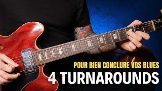 Les bases du Blues  4 turnarounds en Mi [upl. by Neyut186]