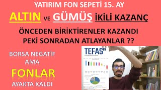 YATIRIM FONLARI 15 AY ALTIN GÜMÜŞ İKİLİ KAZANÇ ÖNCEDEN BİRİKTİREN KAZANDI BORSA SP500 NASDAQ ALTIN [upl. by Nydnarb]