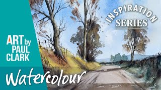 How to Paint a Simple Landscape in Watercolour Inspired by Edward Wesson [upl. by Barrie386]