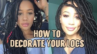 HOW TO DECORATE YOUR LOCS Jewelry  Wrapping Faux Locs DETAILED [upl. by Alekat]