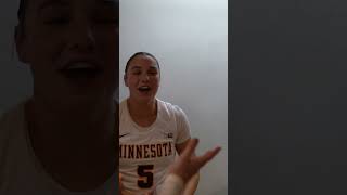 Gopher Womens Basketball Celebrates Coach Plizuweits First Win [upl. by Bunni]