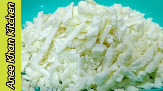 Homemade MOZZARELLA CHEESE Recipe By Anee Khan How To Make Mozzarella Cheese at HomeNO Rennet [upl. by Zoltai473]