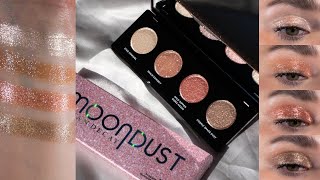 Urban Decay Space Rider Moondust Palette  Detailed Swatches Eye Swatches Comparisons [upl. by Metcalf]